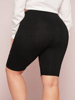 Plus Cutout Sheer Cycling Shorts