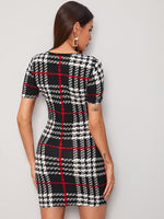 Plaid Bodycon Dress