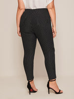 Plus Vertical Stripe Skinny Jeans