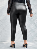 Plus PU Leather Skinny Leggings