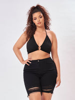 Plus Size Denim Shorts Suppliers