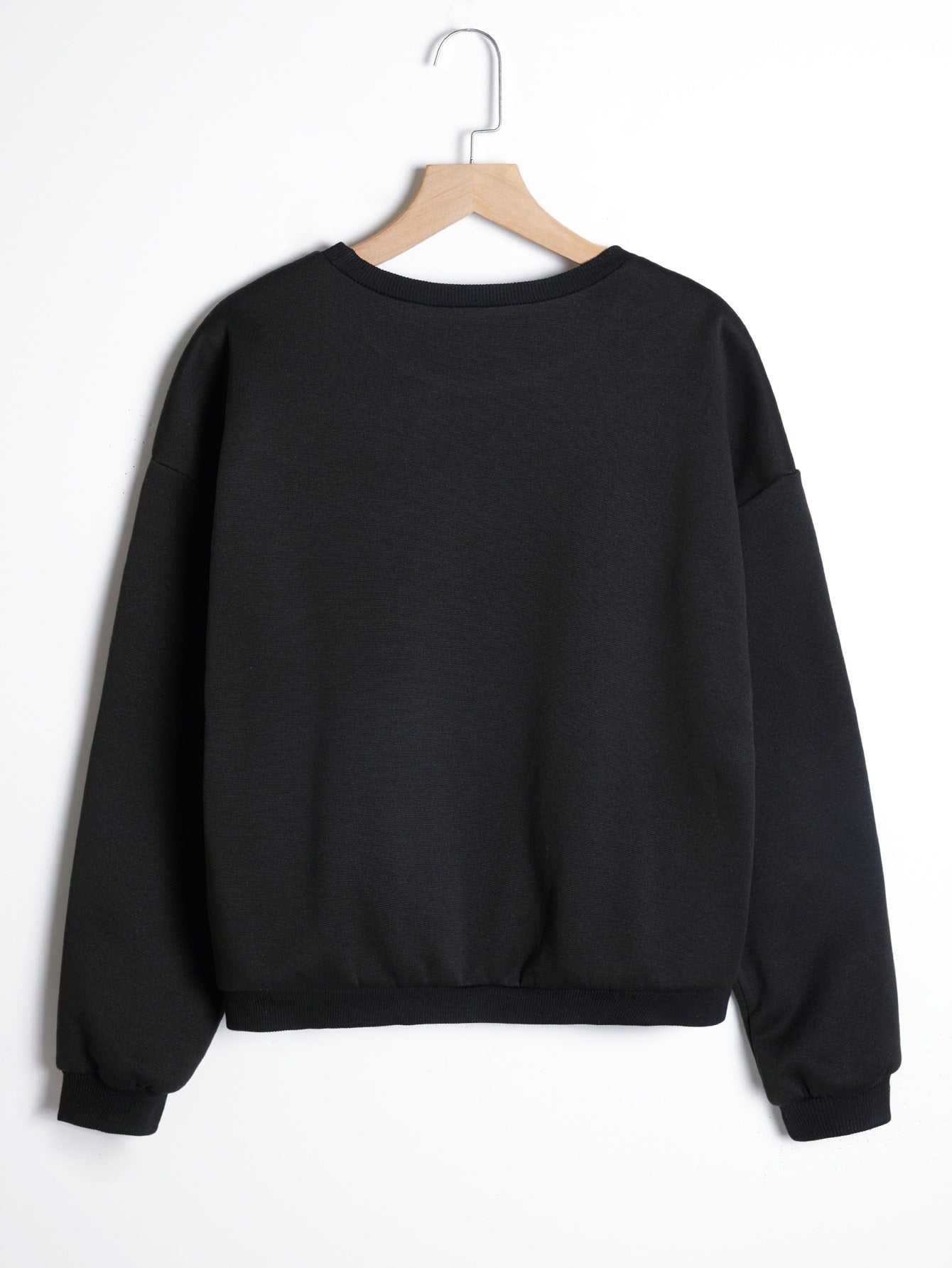 Guipure Lace Contrast Collar Pullover