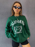 Letter & Graphic Print Sweatshirt