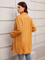 Flap Pocket Drop Shoulder Coat