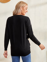 Drop Shoulder Colorblock Sweater