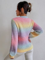 Ribbed-knit Colorblock Sweater