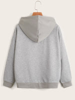 Drawstring Detail Drop Shoulder Hoodie