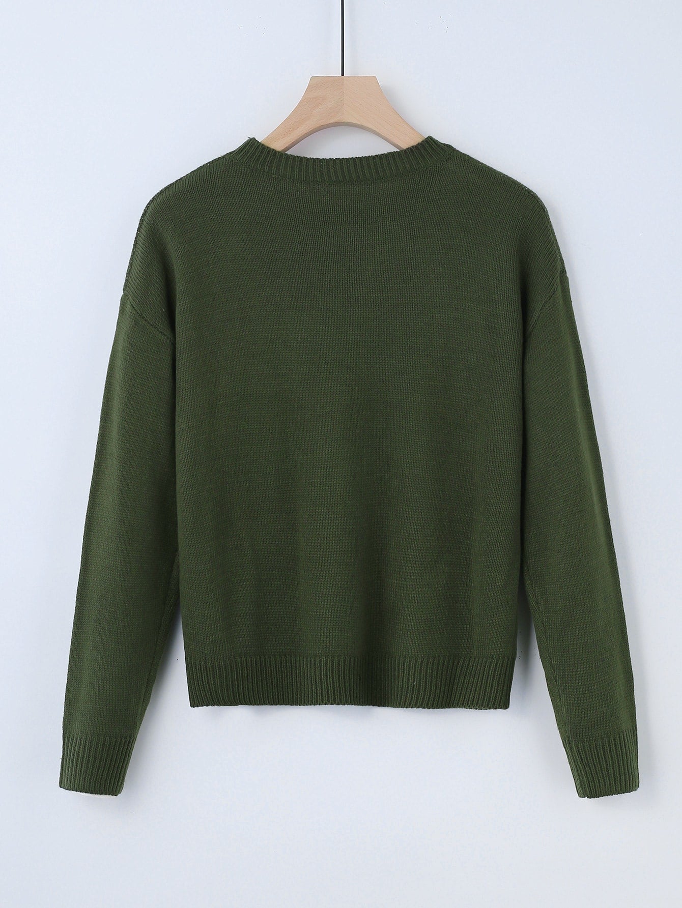 Landscape Pattern Drop Shoulder Sweater