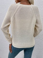 Raglan Sleeve Drawstring Sweater