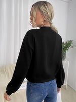 Solid Mock Neck Sweatshirt