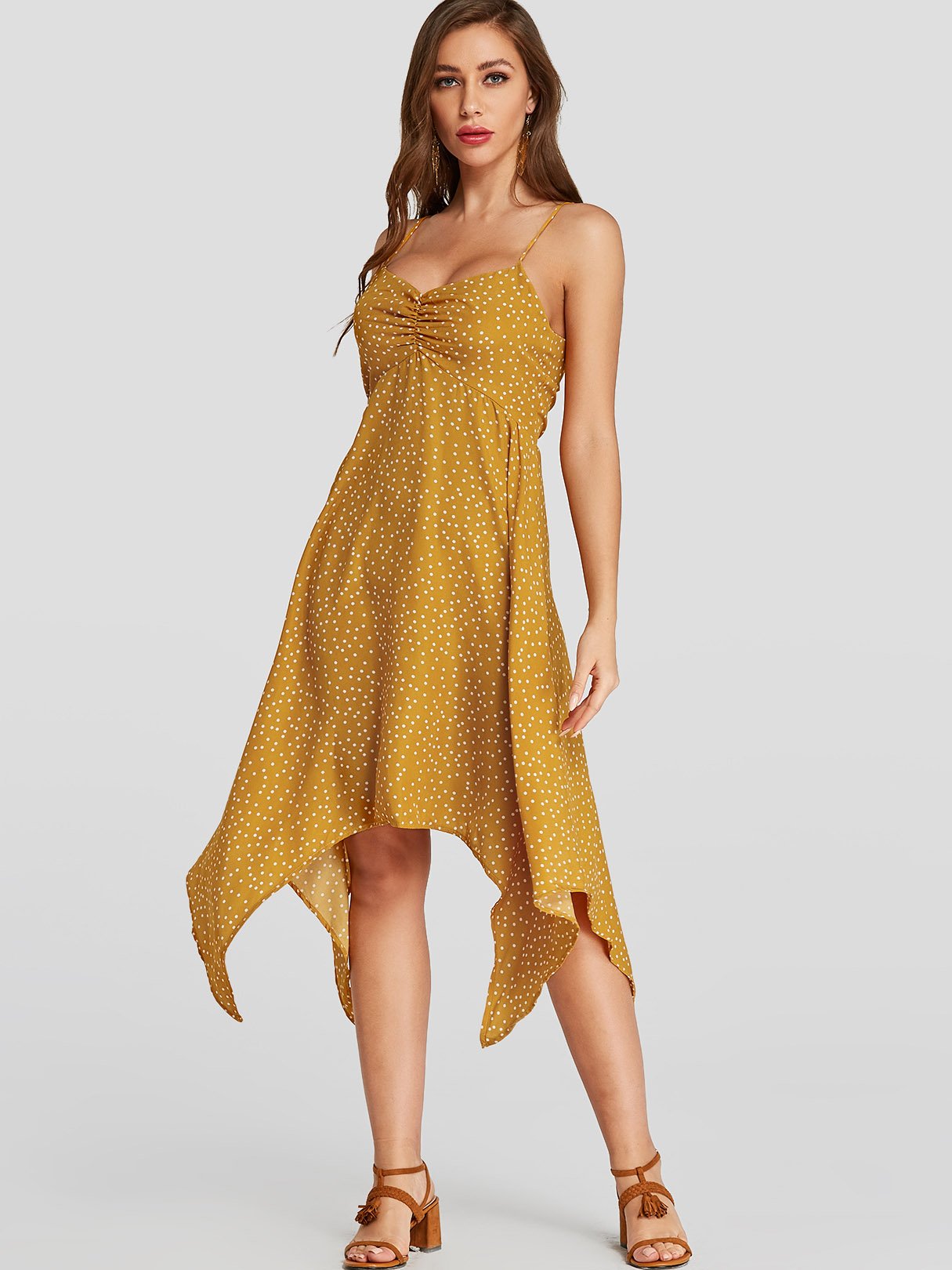 NEW FEELING Womens Yellow Sexy Dresses