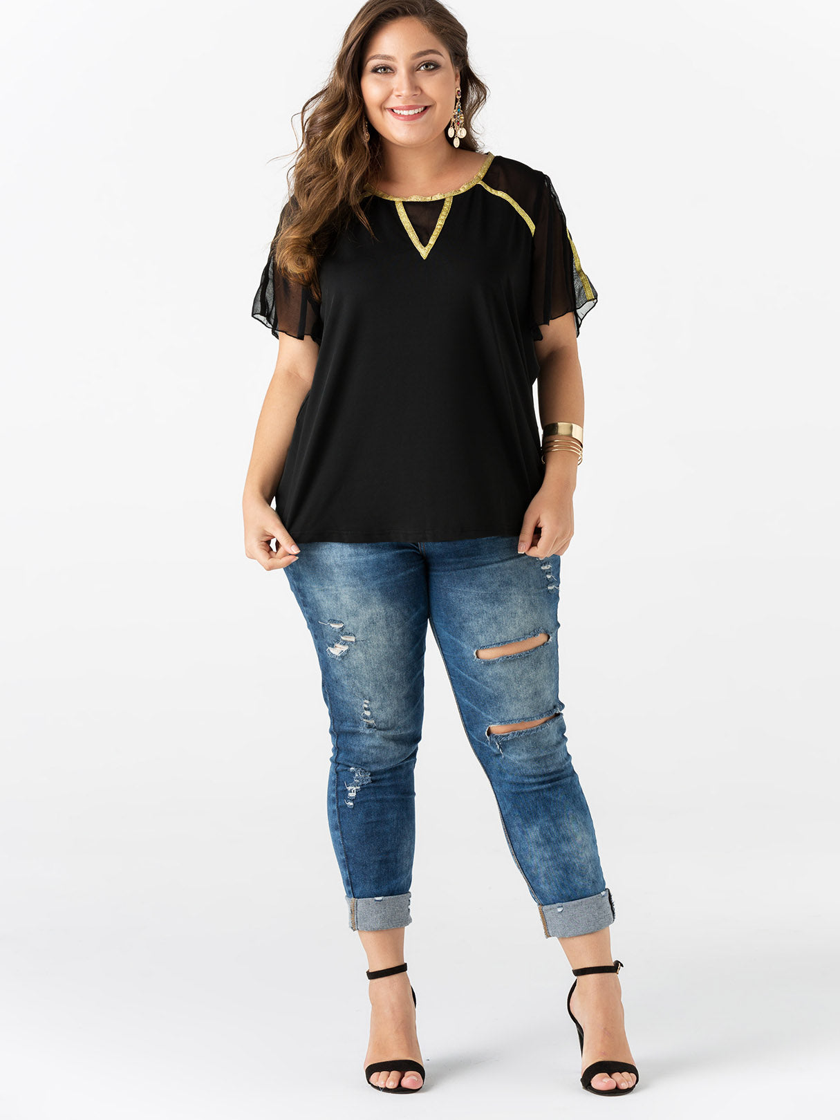 OEM ODM Womens Short Sleeve Plus Size Tops