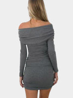 NEW FEELING Womens Grey Bodycon Dresses