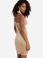 NEW FEELING Womens Apricot Bodycon Dresses