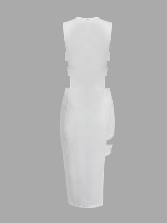 NEW FEELING Womens White Bodycon Dresses