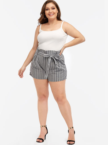 Wholesale Self-Tie Grey Plus Size Bottoms