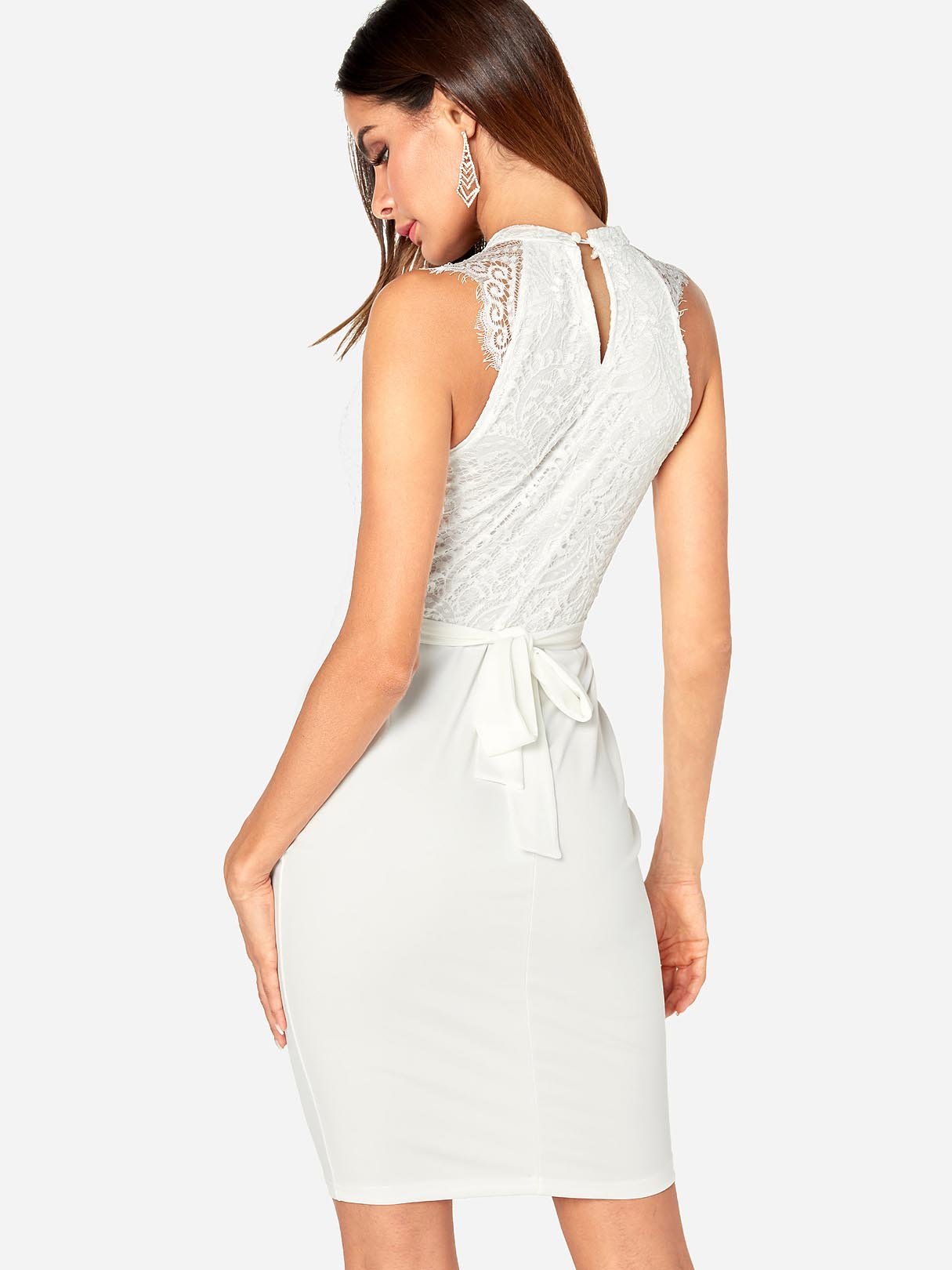 NEW FEELING Womens White Bodycon Dresses