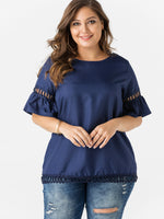 ODM Ladies Half Sleeve Plus Size Tops