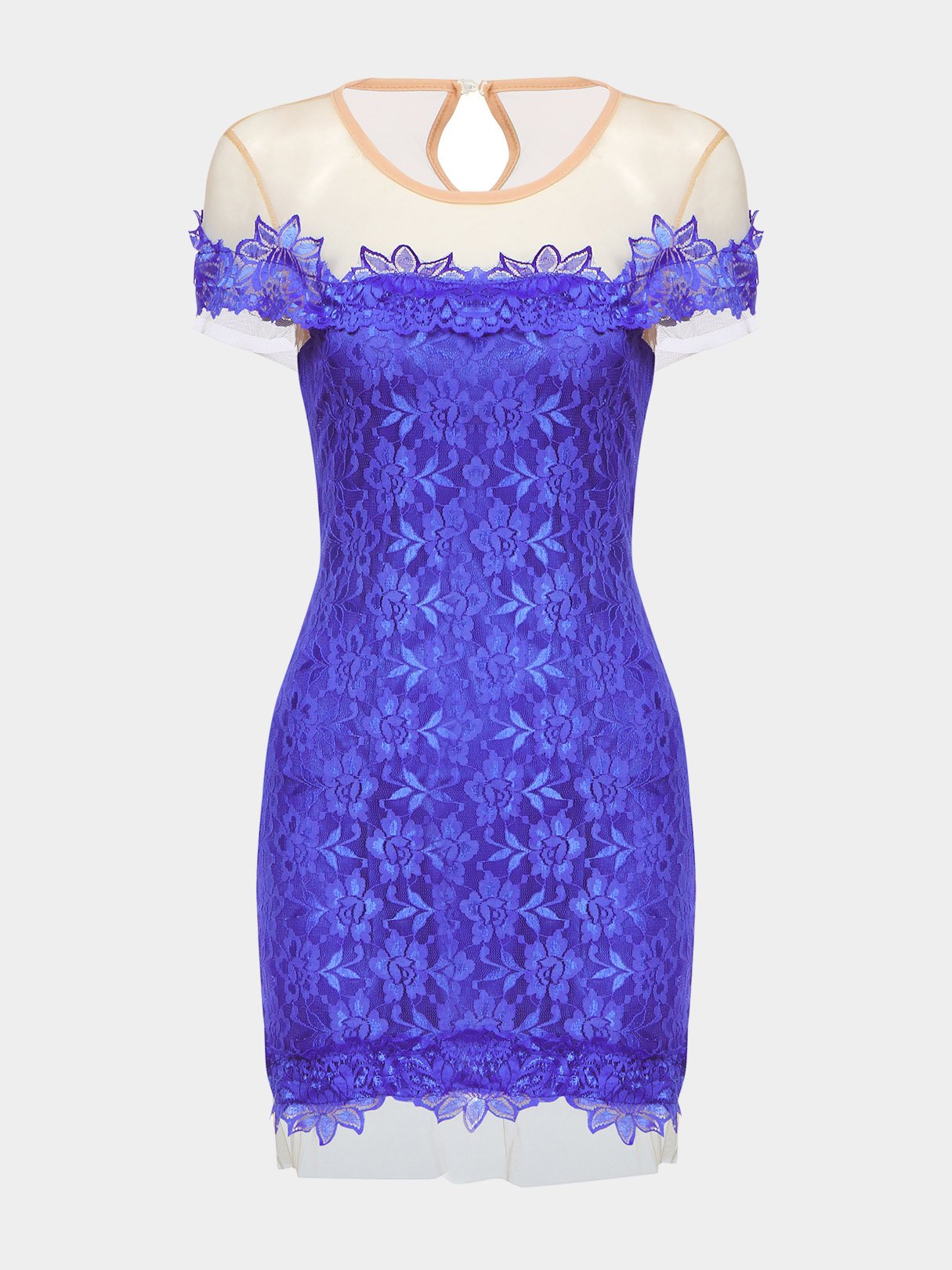 Wholesale Blue Lace Mini Dresses