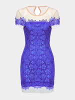 Wholesale Blue Lace Mini Dresses