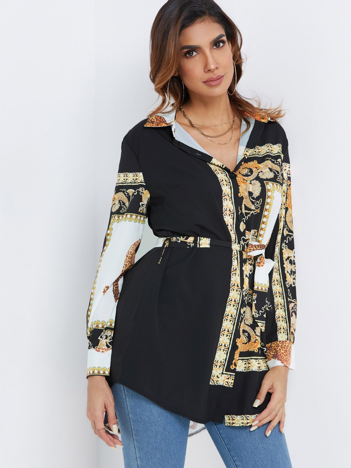 ODM Ladies Long Sleeve Blouses