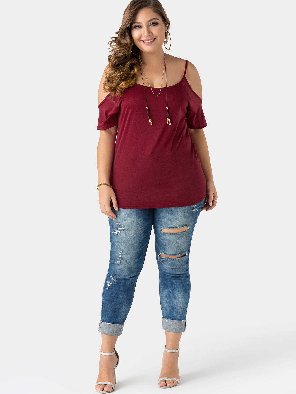 Custom Womens Plus Size Pink Tops