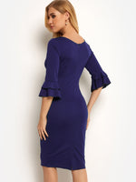 NEW FEELING Womens Navy Bodycon Dresses