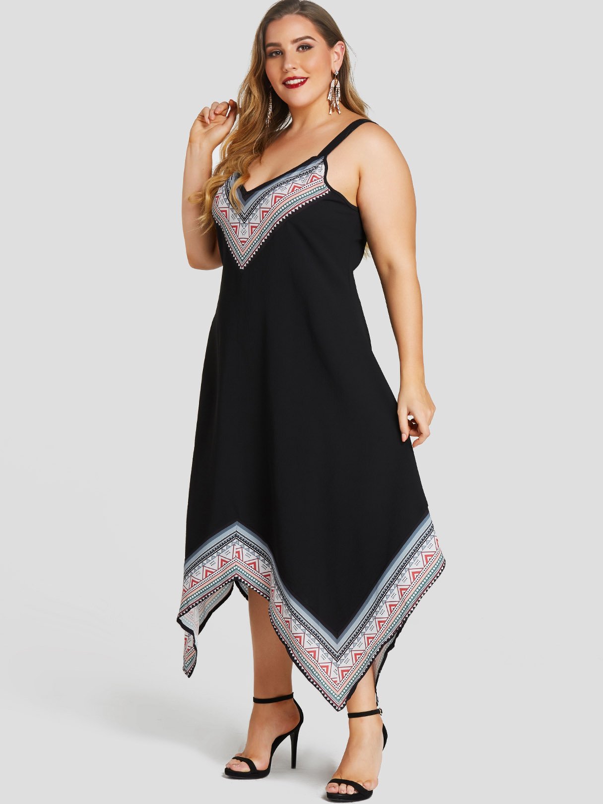 NEW FEELING Womens Black Plus Size Dresses