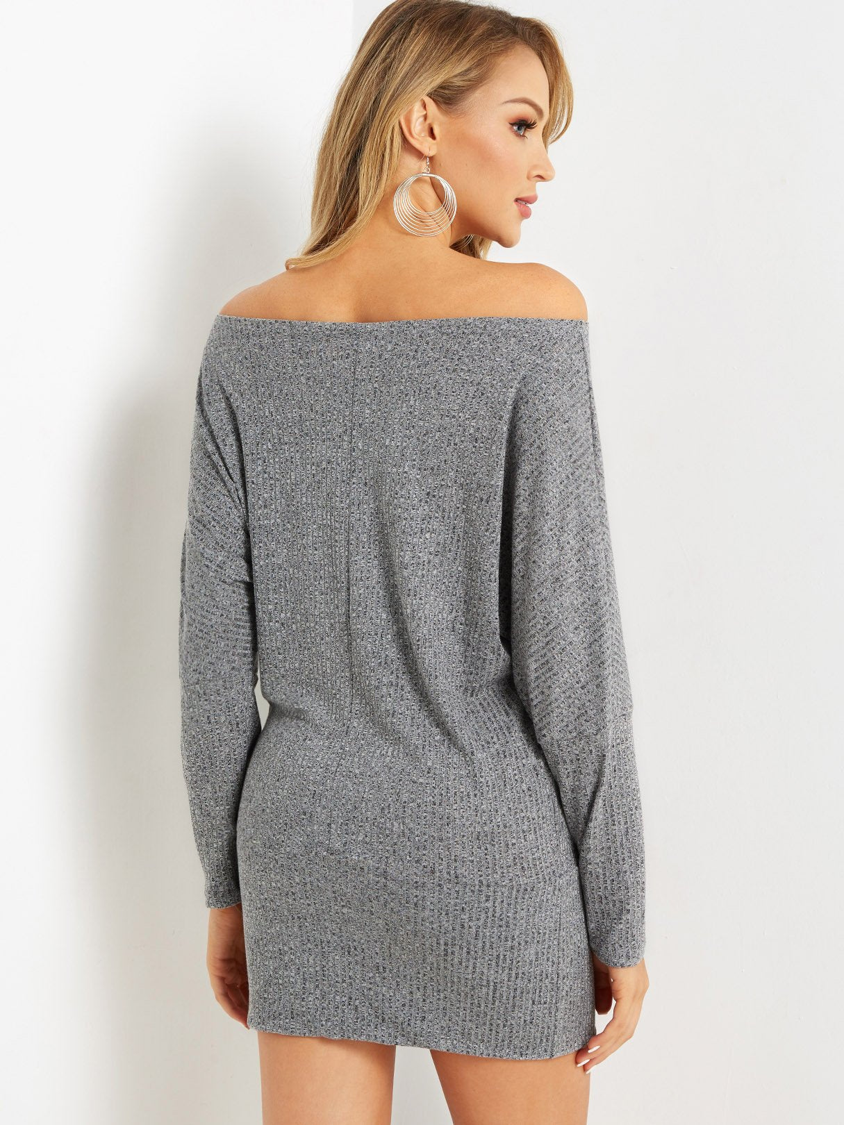 NEW FEELING Womens Grey Bodycon Dresses