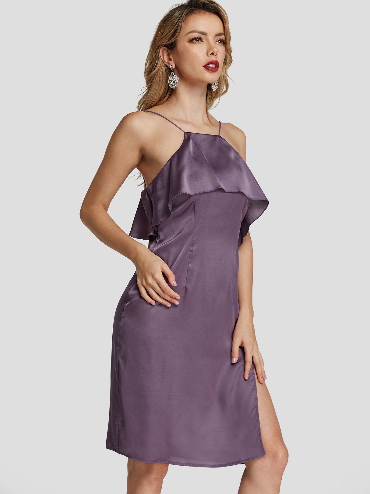 OEM Ladies Purple Sexy Dresses