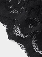 Custom Long Black Lace Overlay Dress