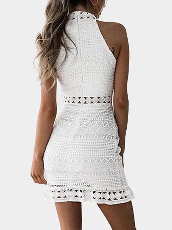 NEW FEELING Womens White Sexy Dresses