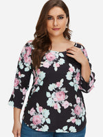 OEM Ladies Floral Plus Size Tops