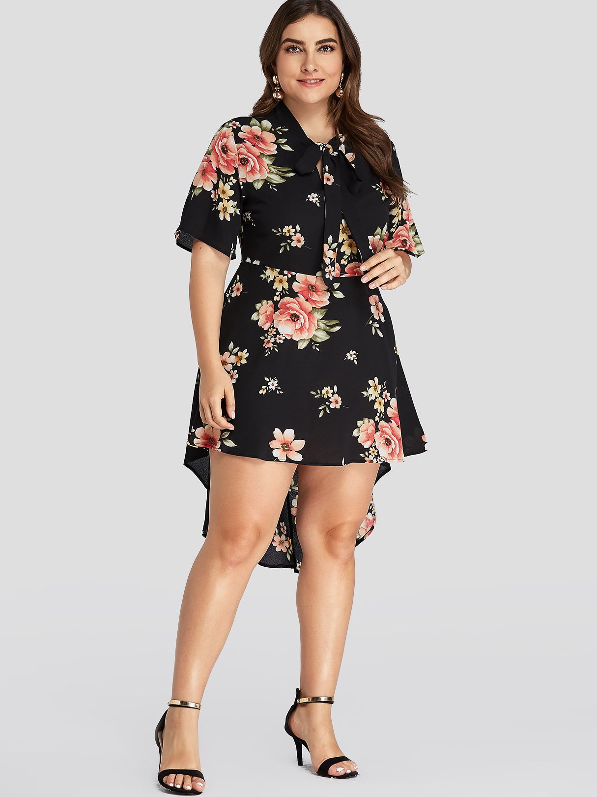 NEW FEELING Womens Black Plus Size Dresses