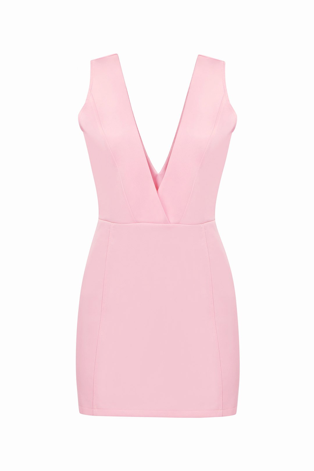 Wholesale Pink V-Neck Sleeveless Dresses