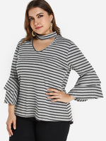 Custom Womens Striped Plus Size Tops