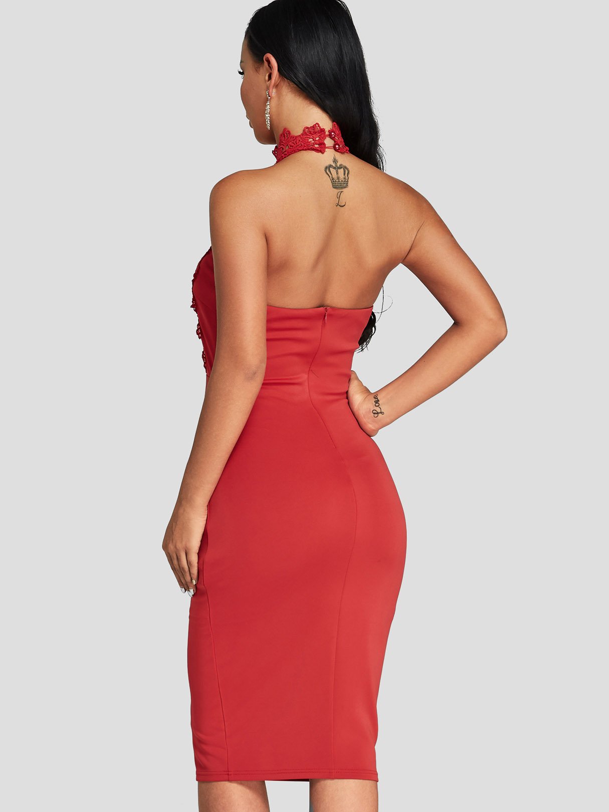 NEW FEELING Womens Red Bodycon Dresses