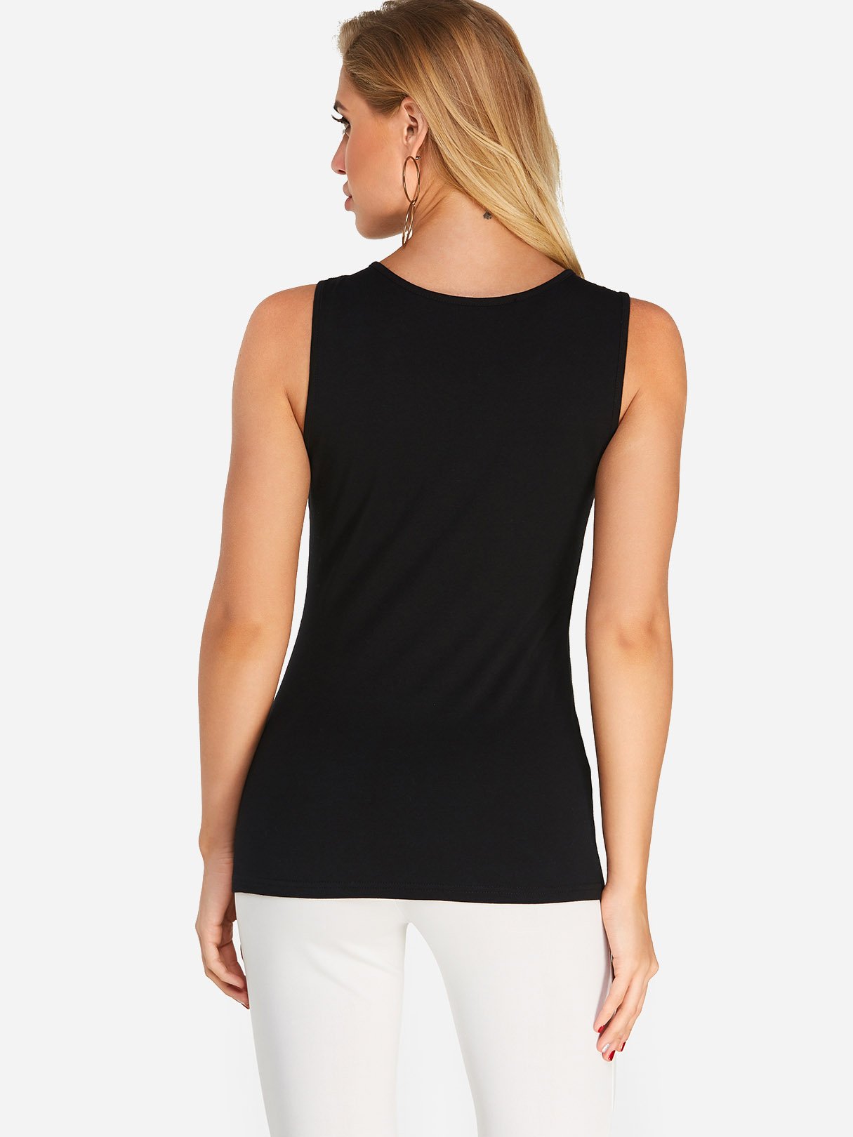 NEW FEELING Womens Black Camis