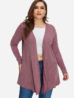 Wholesale Plain Long Sleeve Pink Plus Size Tops