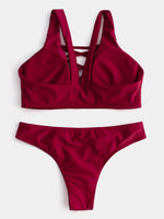 NEW FEELING Womens Red Bikinis