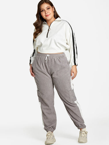 Wholesale Plus Size Corduroy Drawstring Pocket Pants