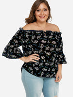 Custom Ladies Off The Shoulder Plus Size Tops