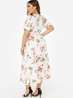 NEW FEELING Womens Floral Plus Size Dresses