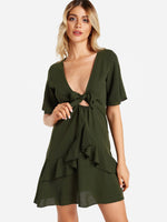 OEM Ladies Green Sexy Dresses