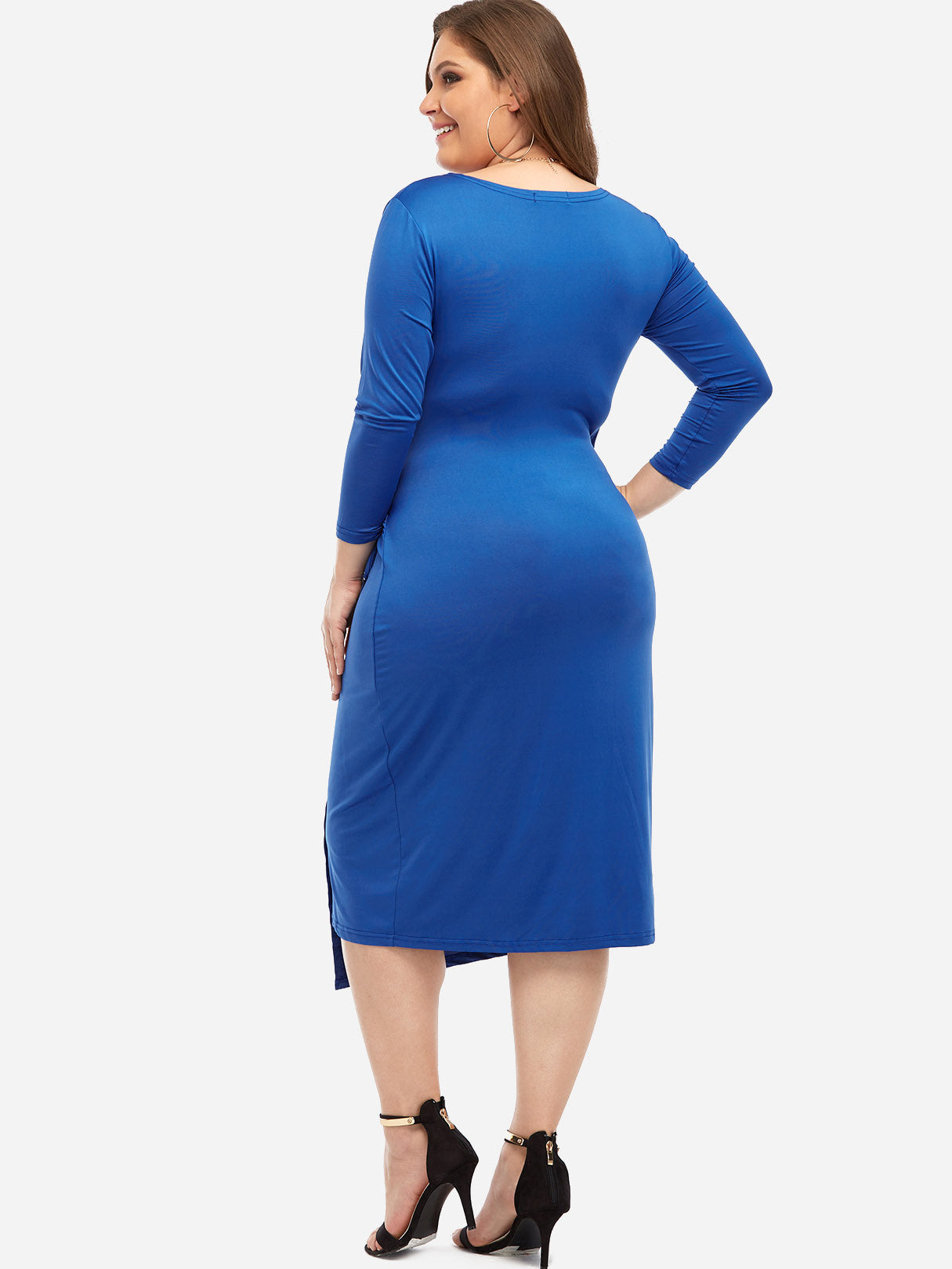 NEW FEELING Womens Blue Plus Size Dresses