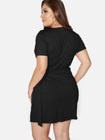 NEW FEELING Womens Black Plus Size Dresses