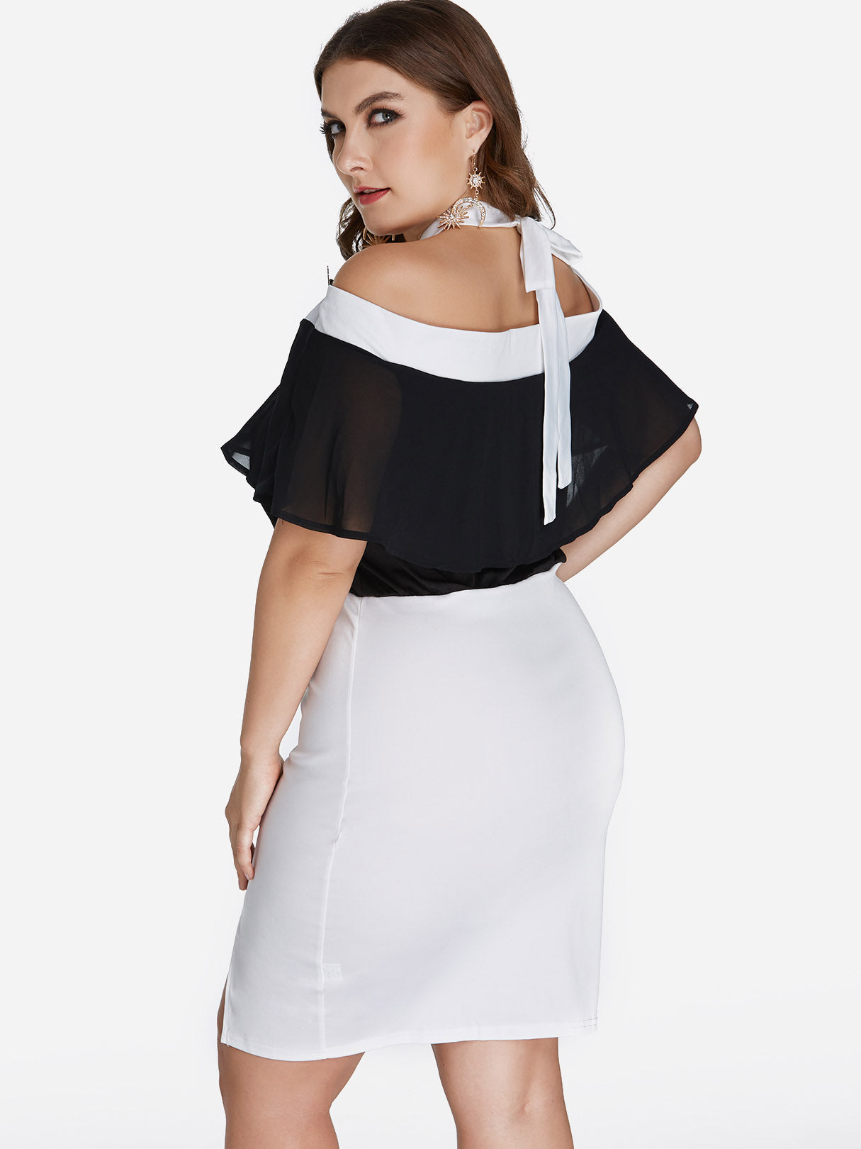 NEW FEELING Womens Color Block Plus Size Dresses