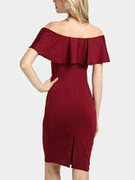 NEW FEELING Womens Burgundy Bodycon Dresses