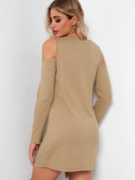 NEW FEELING Womens Khaki Sexy Dresses