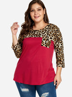 OEM ODM Womens 3/4 Sleeve Plus Size Tops